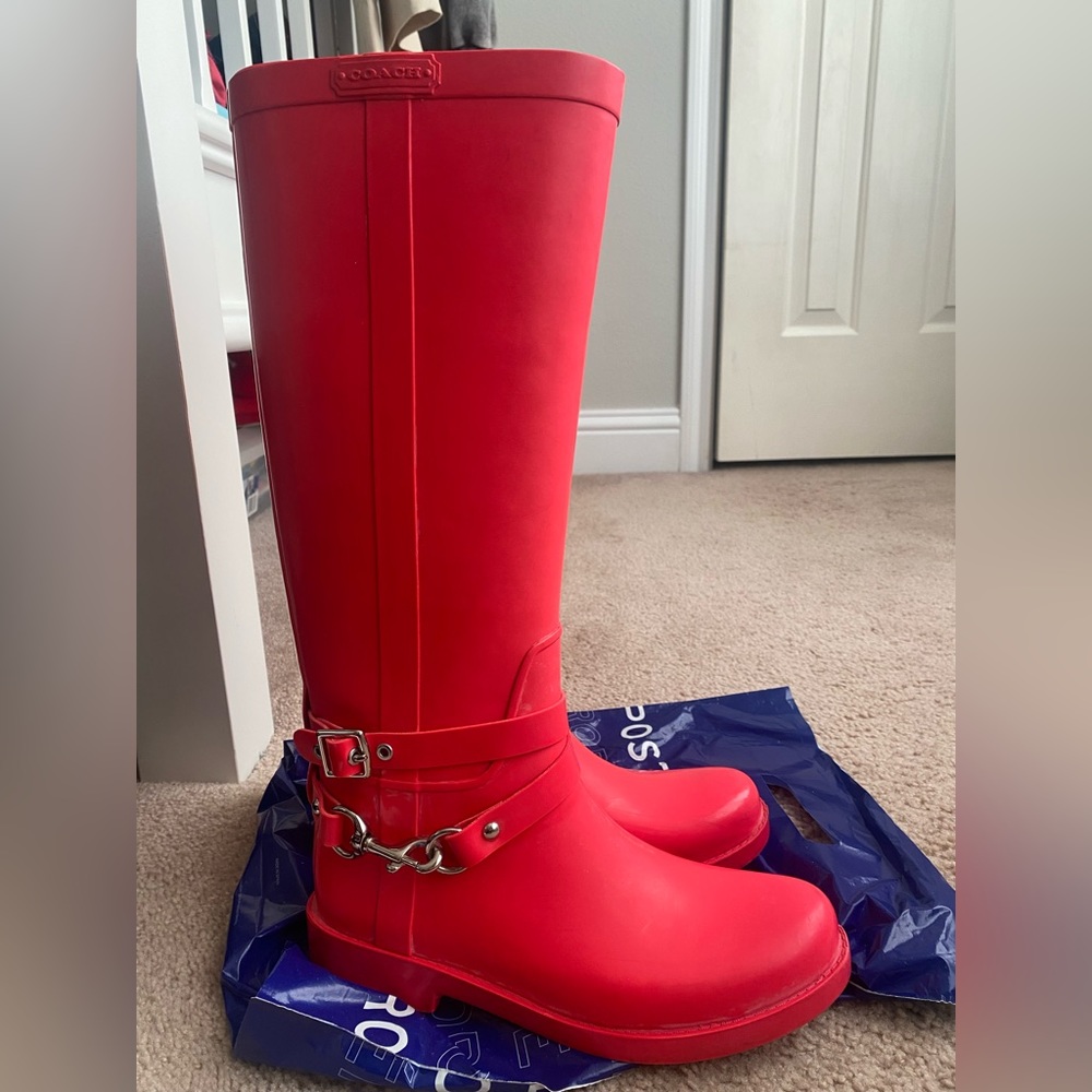 Coach Lori tall rain boots